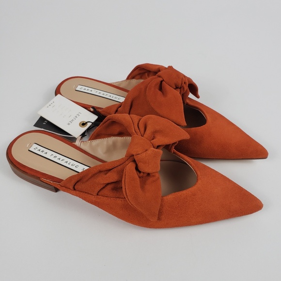 burnt orange mules
